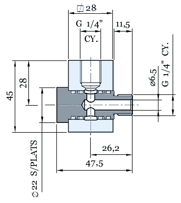 SN5222E Raccord rotatif d'équerre bras rigide Mâle et femelle 1/4" BSP