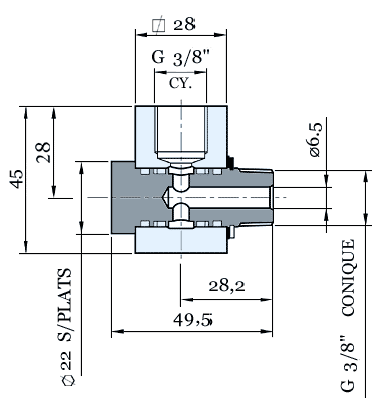 SN5281E Mâle et femelle G ø 3/8" BSP